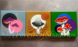 Mushroom Canvas Set of Three